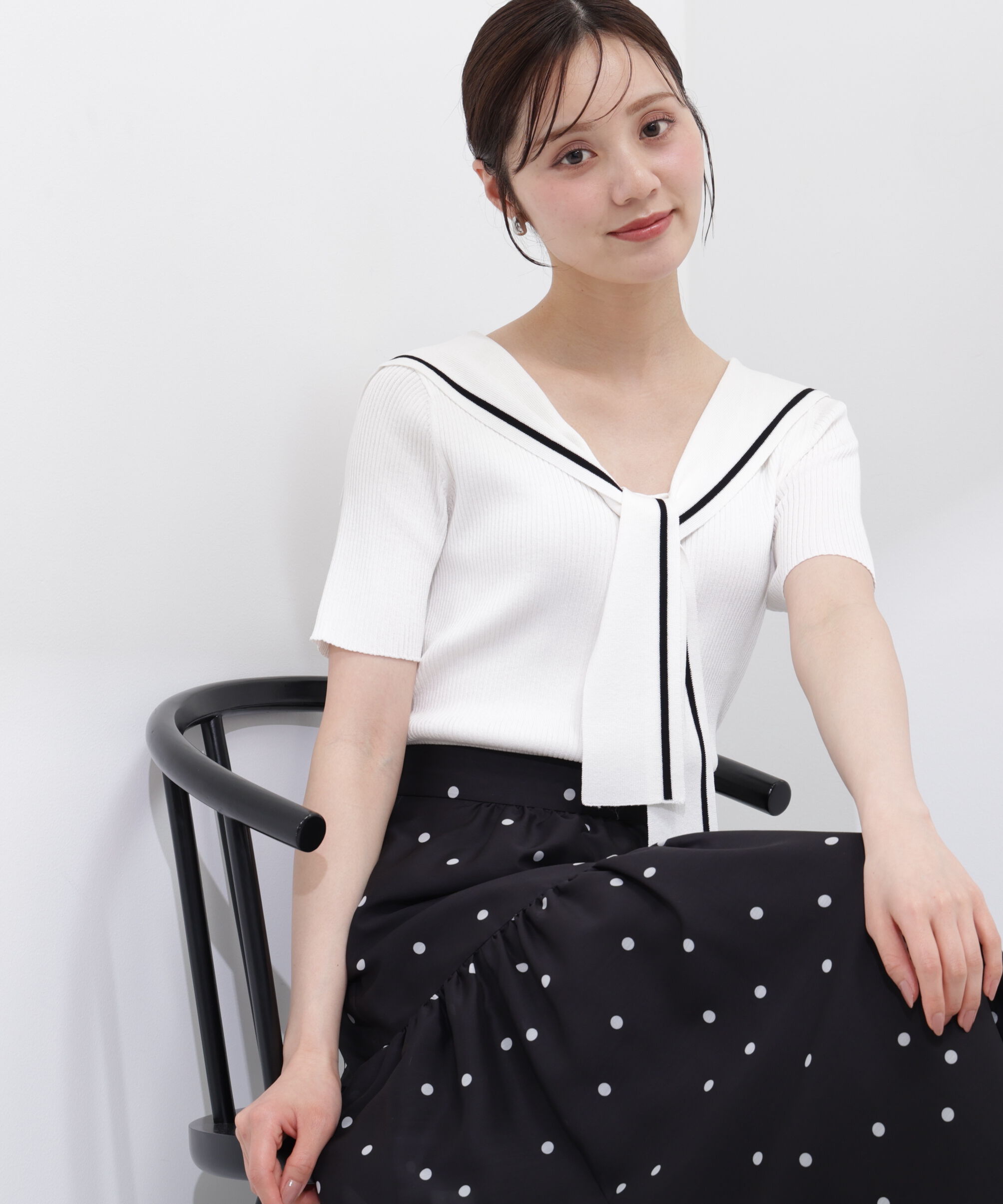 PROPORTION BODY DRESSING「セーラーカラーニットトップス」|ニット・セーター|