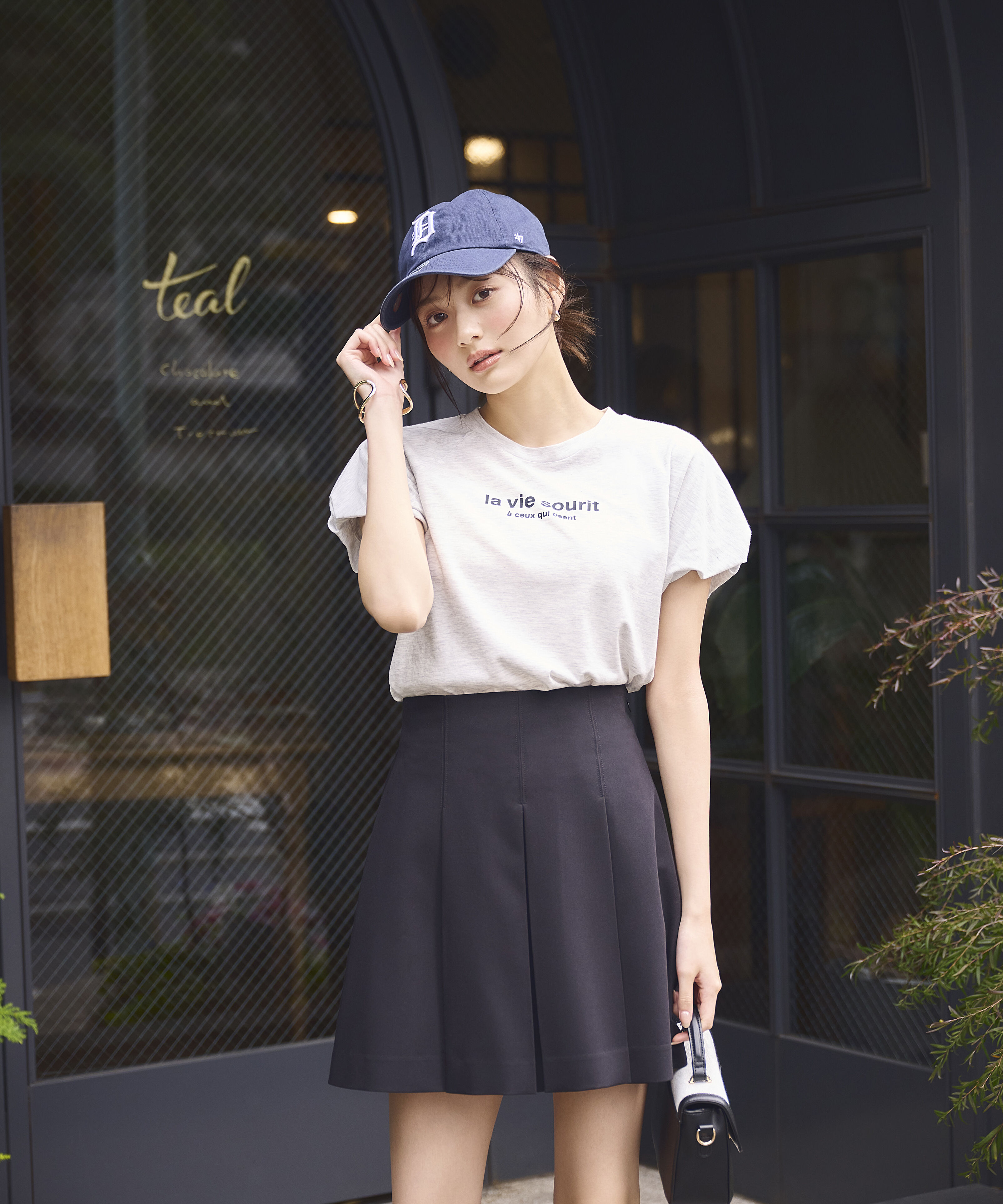 PROPORTION BODY DRESSING「パフスリーブロゴTシャツ 26SS」|Tシャツ・カットソー|