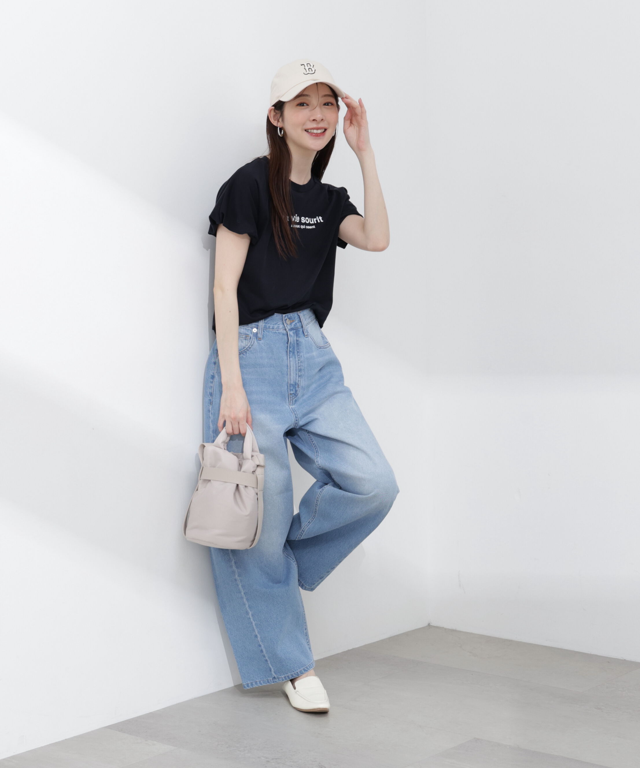 PROPORTION BODY DRESSING「パフスリーブロゴTシャツ 26SS」|Tシャツ・カットソー|