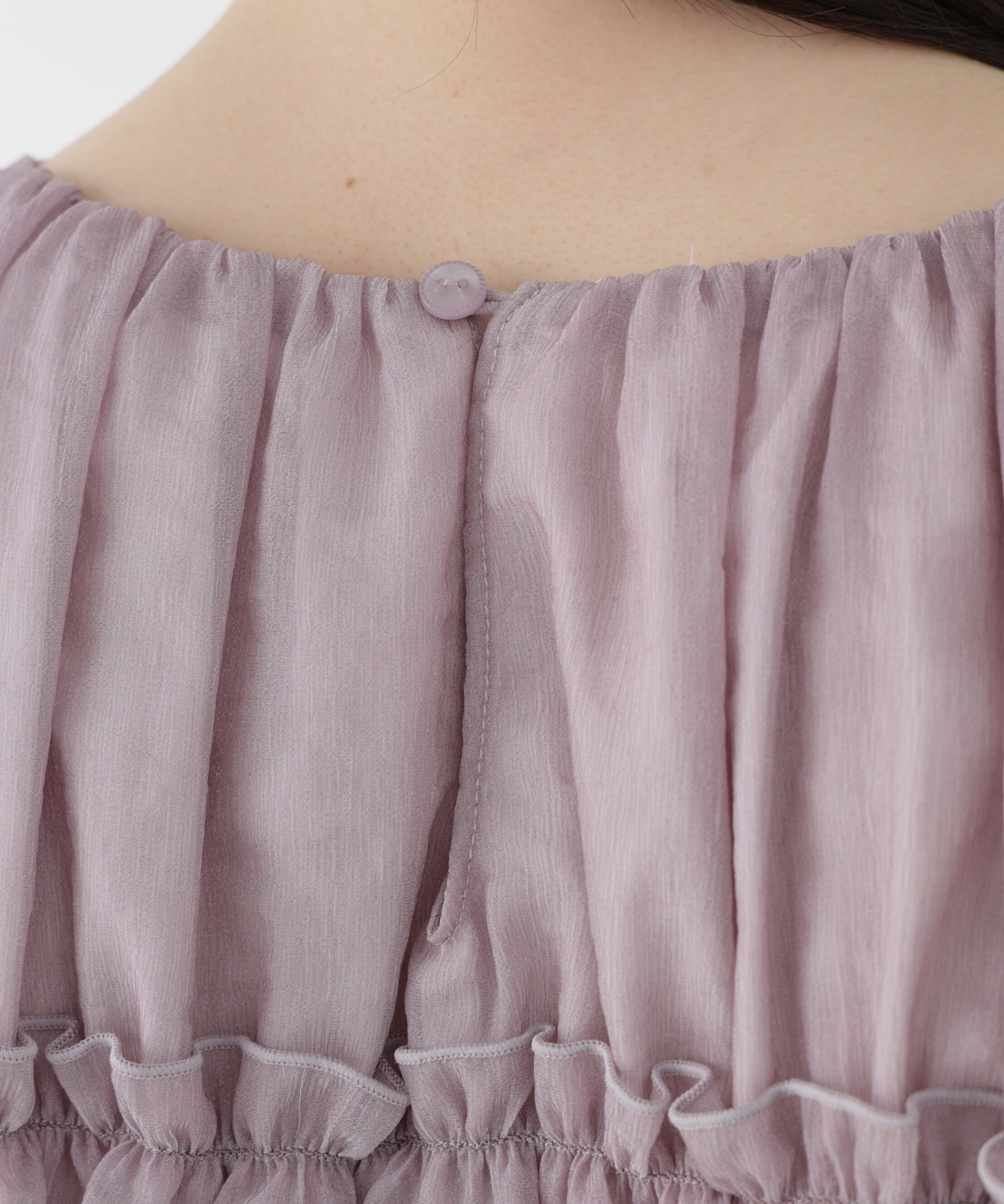 PROPORTION BODY DRESSING「〈a/mie〉シャーリングフリルブラウス＜ブルー：WEB限定＞」|シャツ・ブラウス|