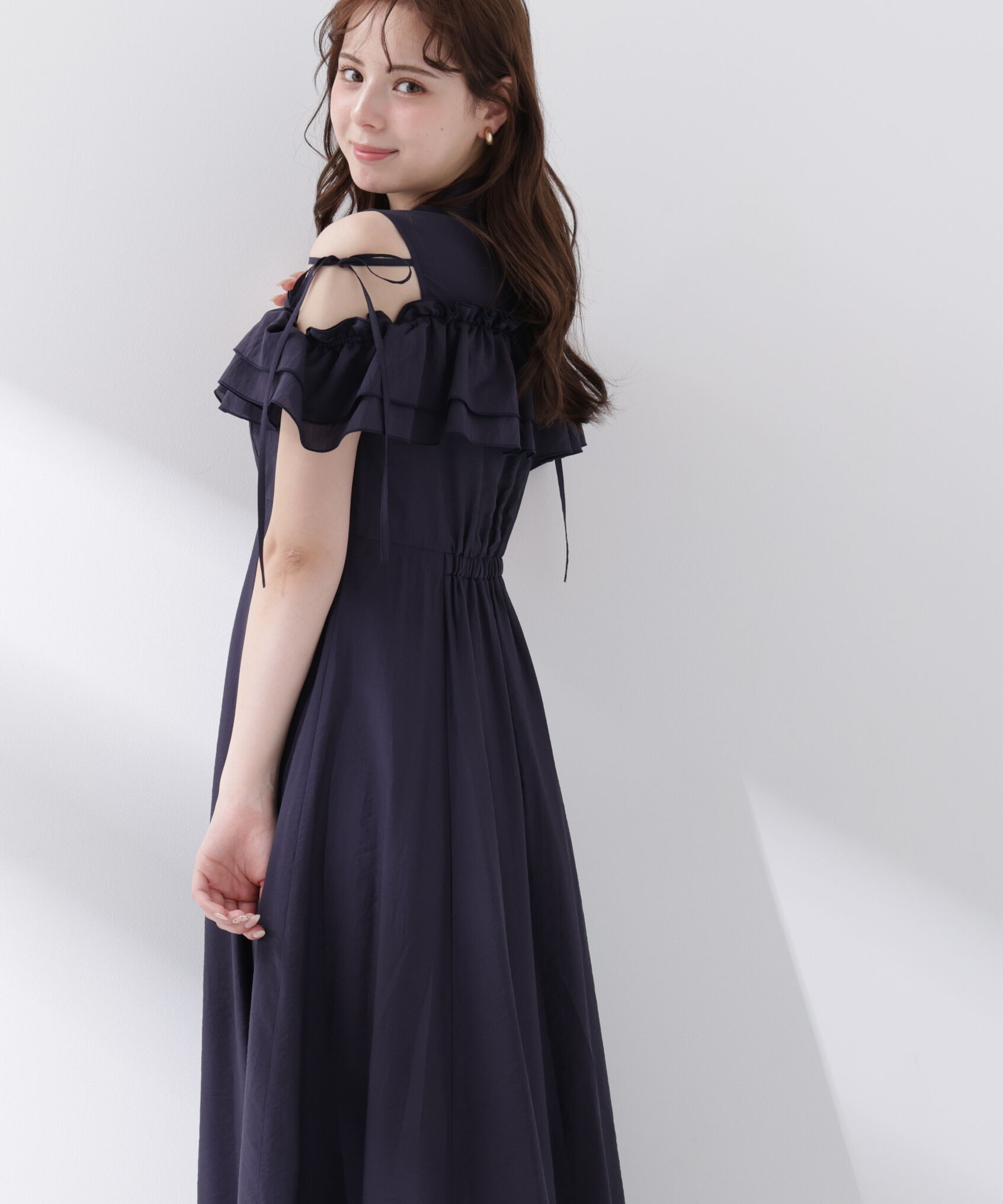 PROPORTION BODY DRESSING「＜EDIT COLOGNE＞フリルシャツワンピース」|ワンピース|
