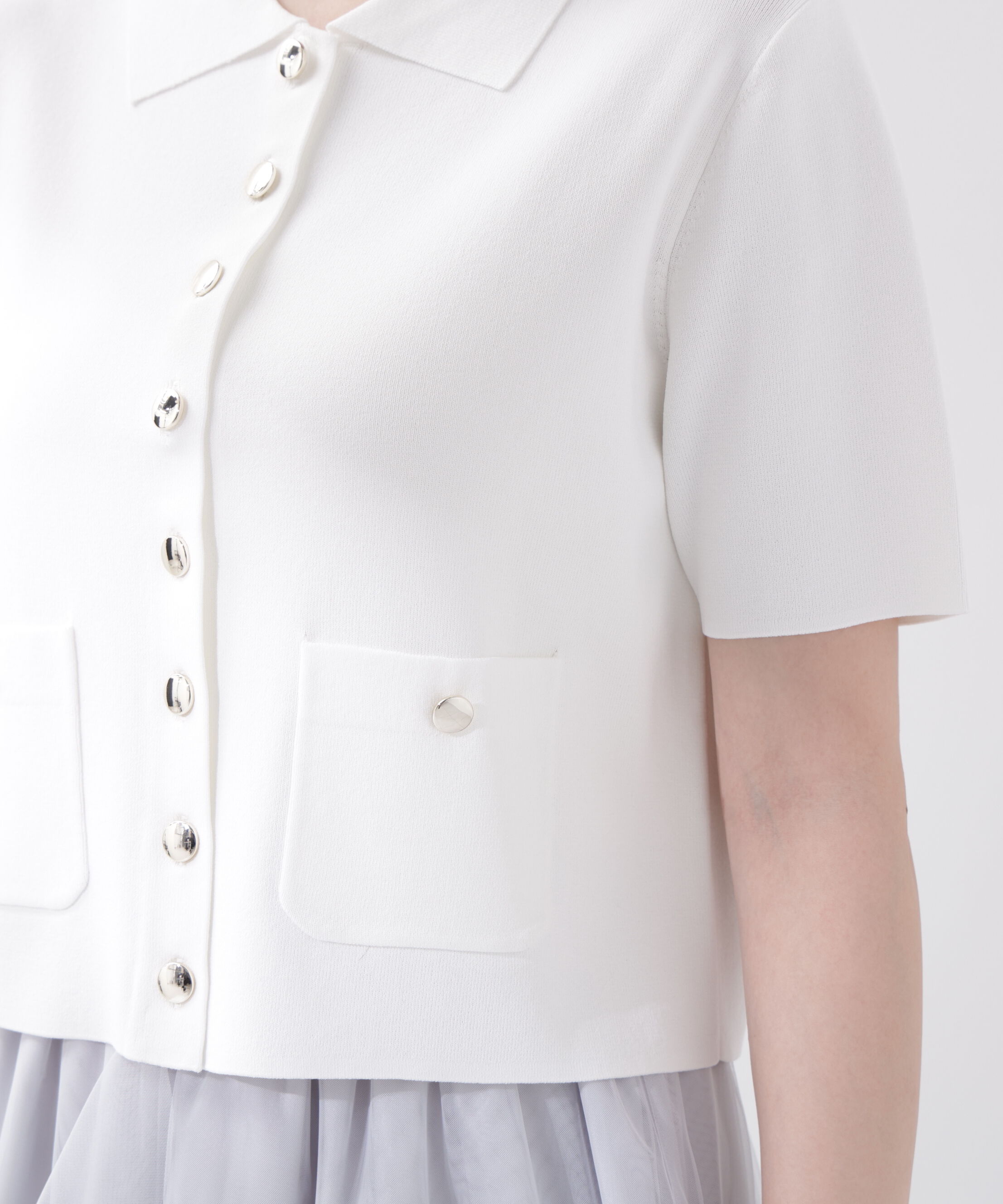 PROPORTION BODY DRESSING「<中川紅葉さん着用><ｳｫｯｼｬﾌﾞﾙ/UVｶｯﾄ/接触冷感>ﾎﾟﾛ衿ﾆｯﾄ  」|カーディガン|