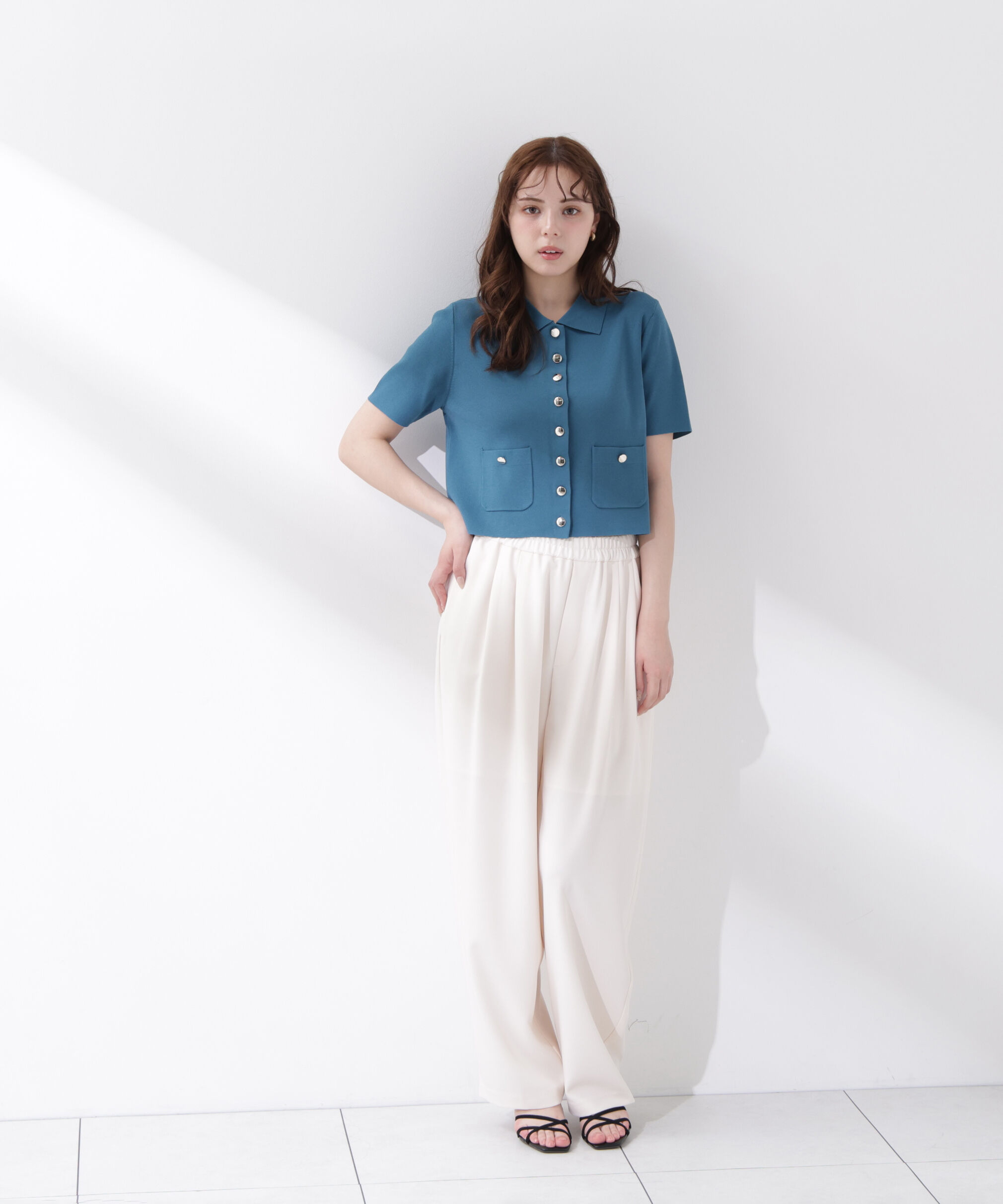 PROPORTION BODY DRESSING「<中川紅葉さん着用><ｳｫｯｼｬﾌﾞﾙ/UVｶｯﾄ/接触冷感>ﾎﾟﾛ衿ﾆｯﾄ  」|カーディガン|