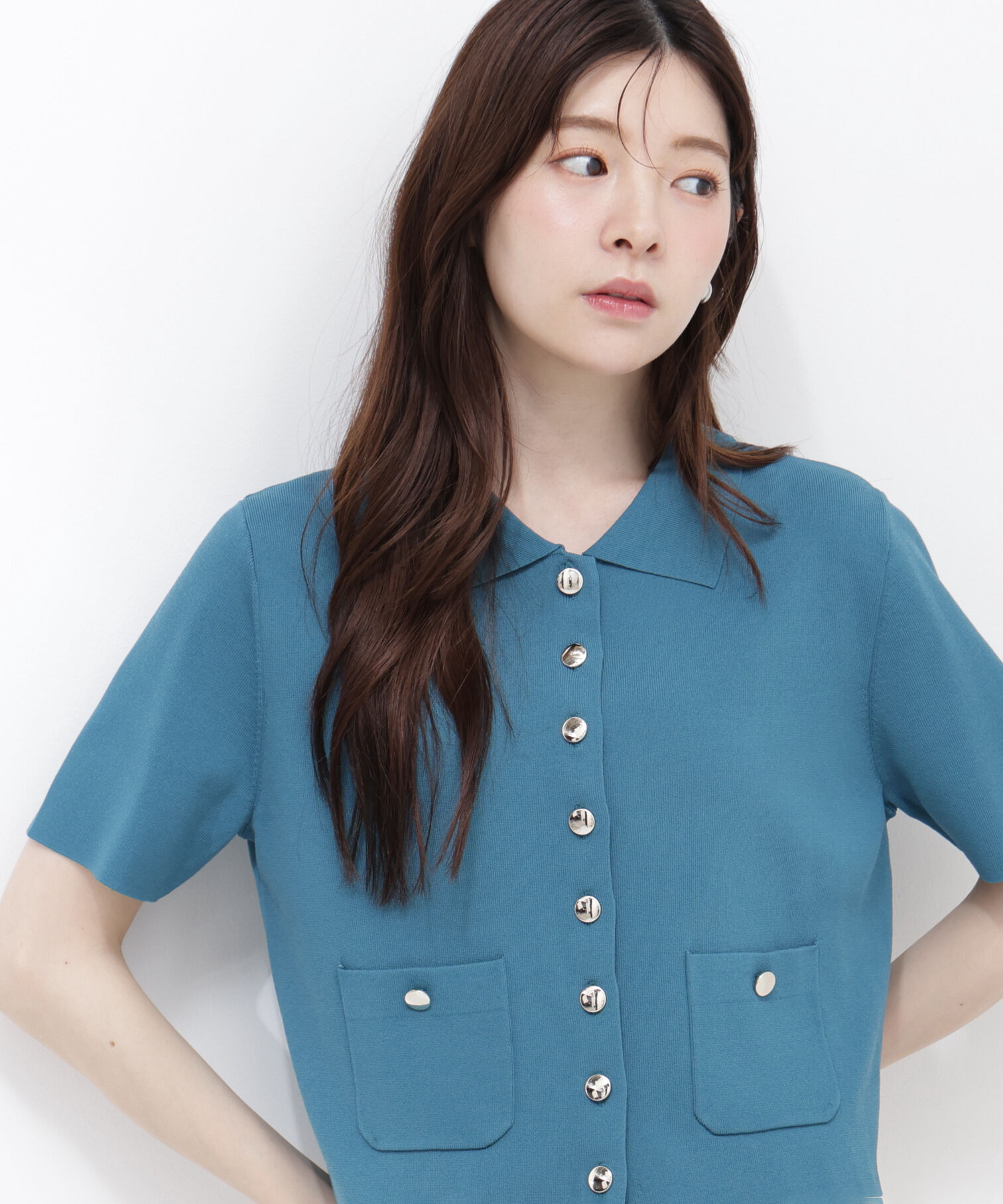 PROPORTION BODY DRESSING「<中川紅葉さん着用><ｳｫｯｼｬﾌﾞﾙ/UVｶｯﾄ/接触冷感>ﾎﾟﾛ衿ﾆｯﾄ  」|カーディガン|