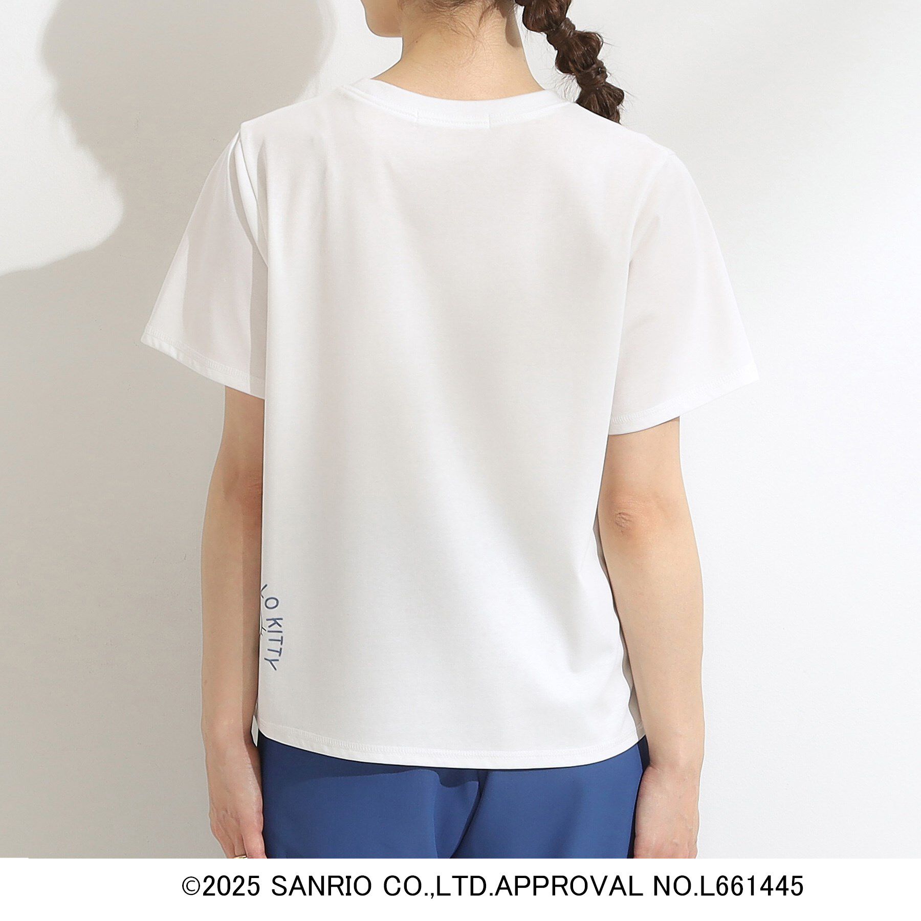 SHOO･LA･RUE「【HELLO KITTYコラボ】【SHOO ICE／汗染み軽減／UVカット】コンパクトTシャツ」|Tシャツ・カットソー|