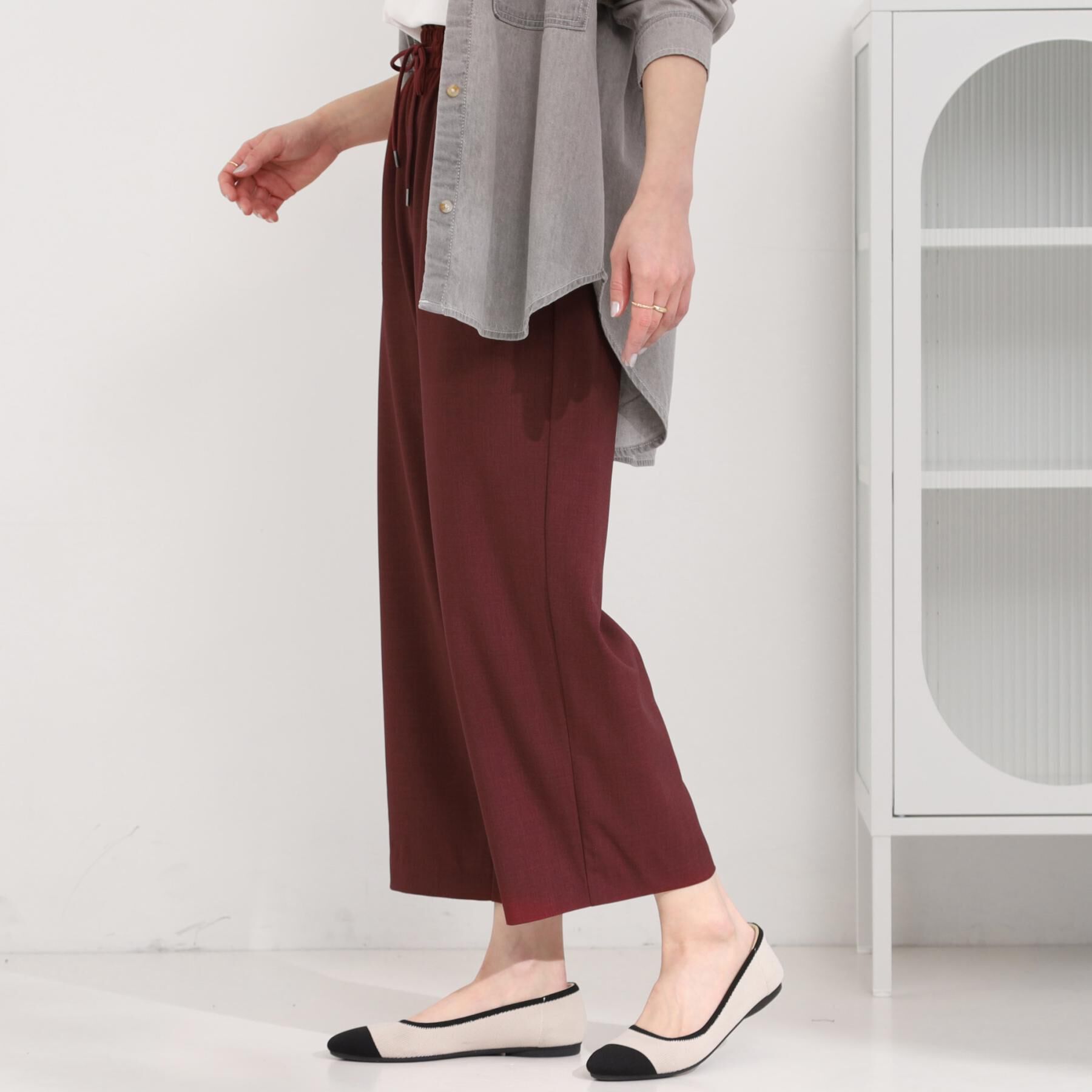 SHOO･LA･RUE「【ひんやり/着丈選べる/セットアップ可】洗濯後しわになりにくい とろみワイドパンツ」|その他|