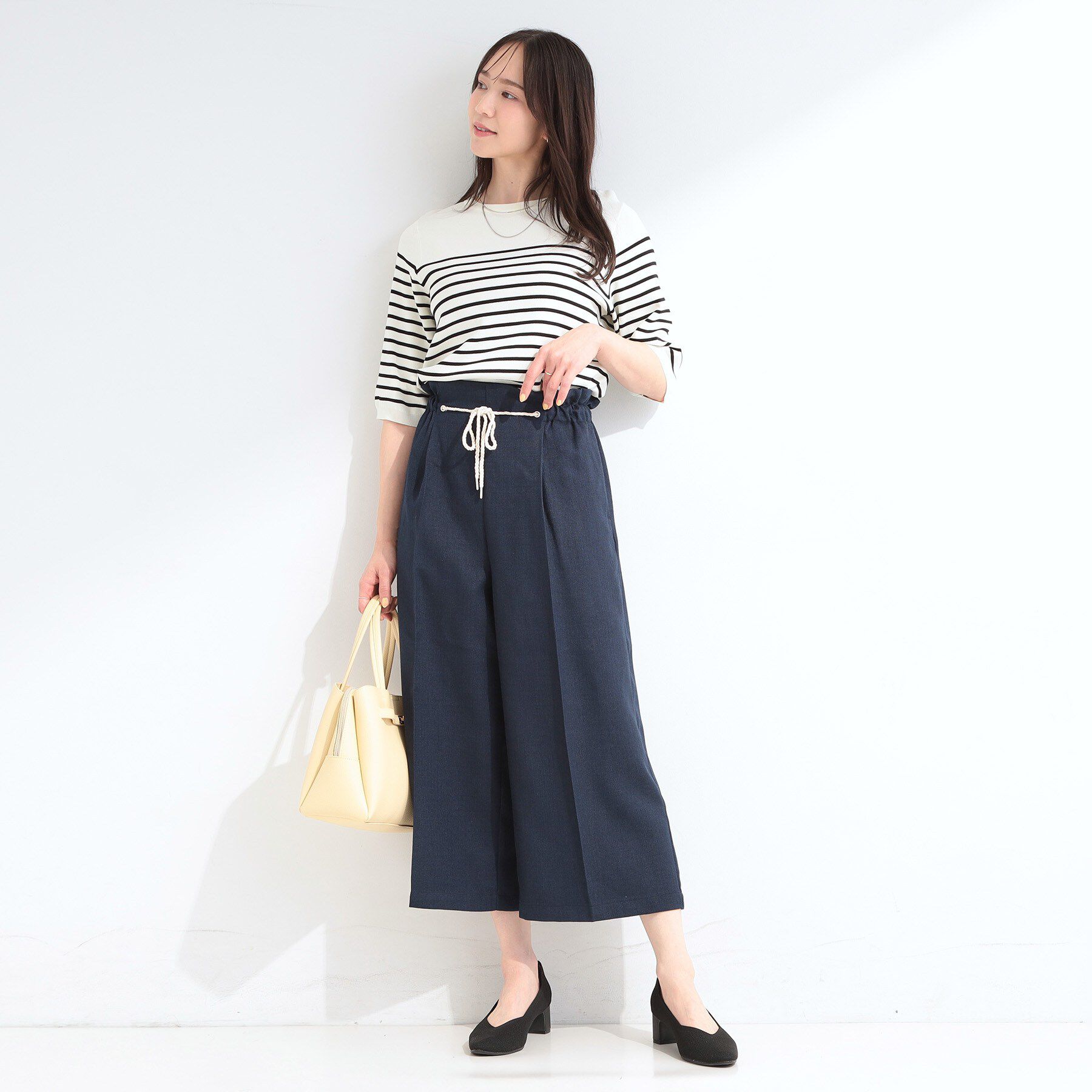 SHOO･LA･RUE「【S-LL】ロープベルトが爽やか ガウチョパンツ」|その他|