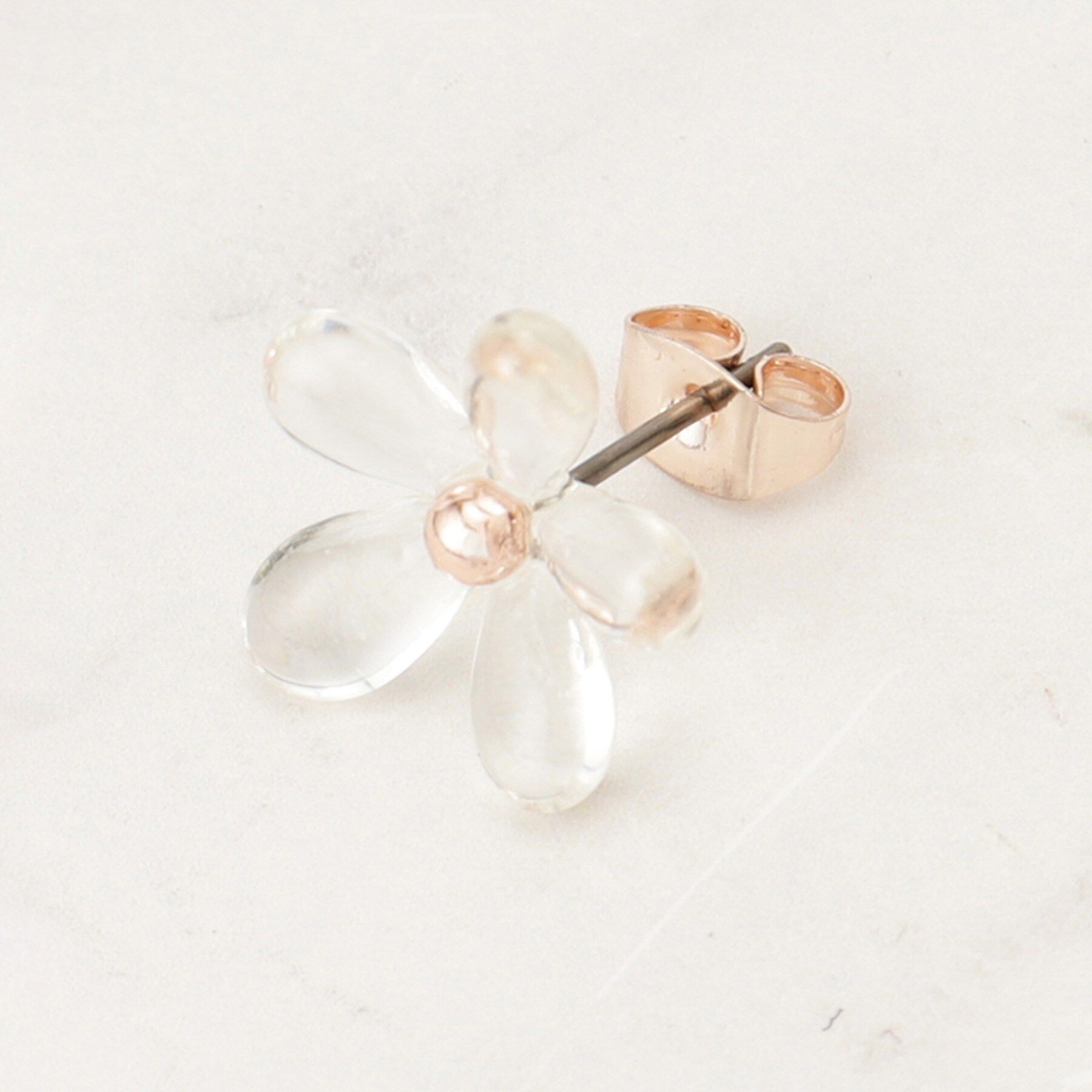 SHOO･LA･RUE「クリアフラワーピアス」|ピアス|