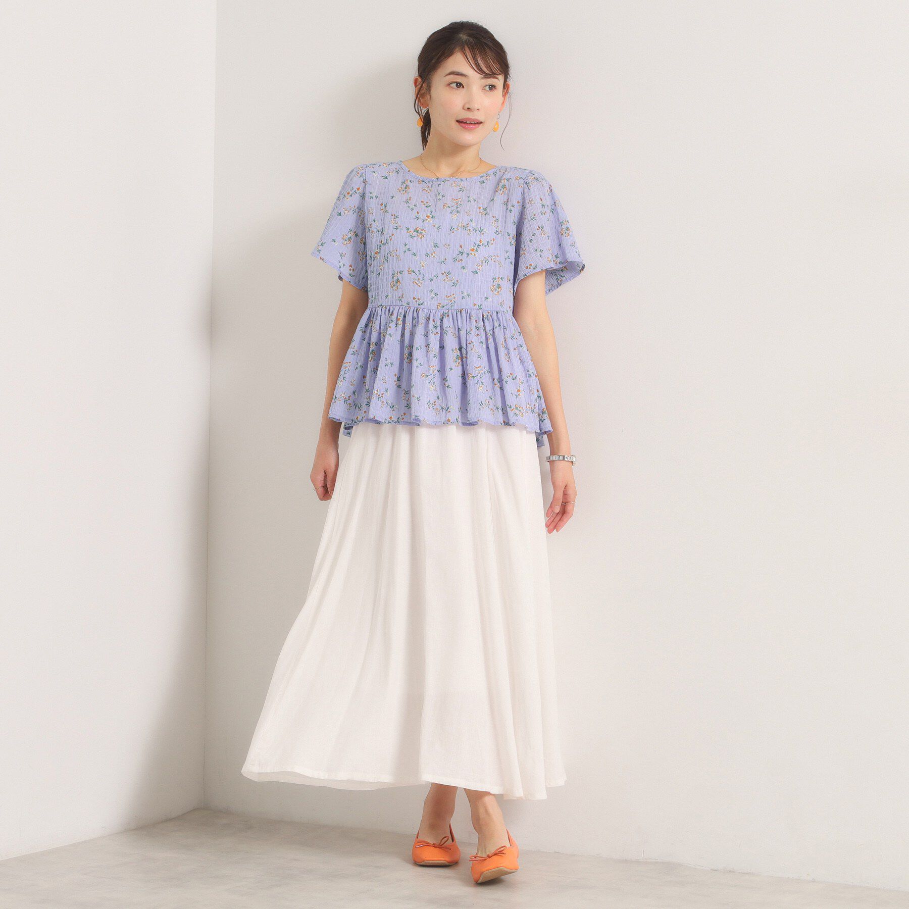 ITS&rsquo;DEMO「花柄シャーリングブラウス」|シャツ・ブラウス|