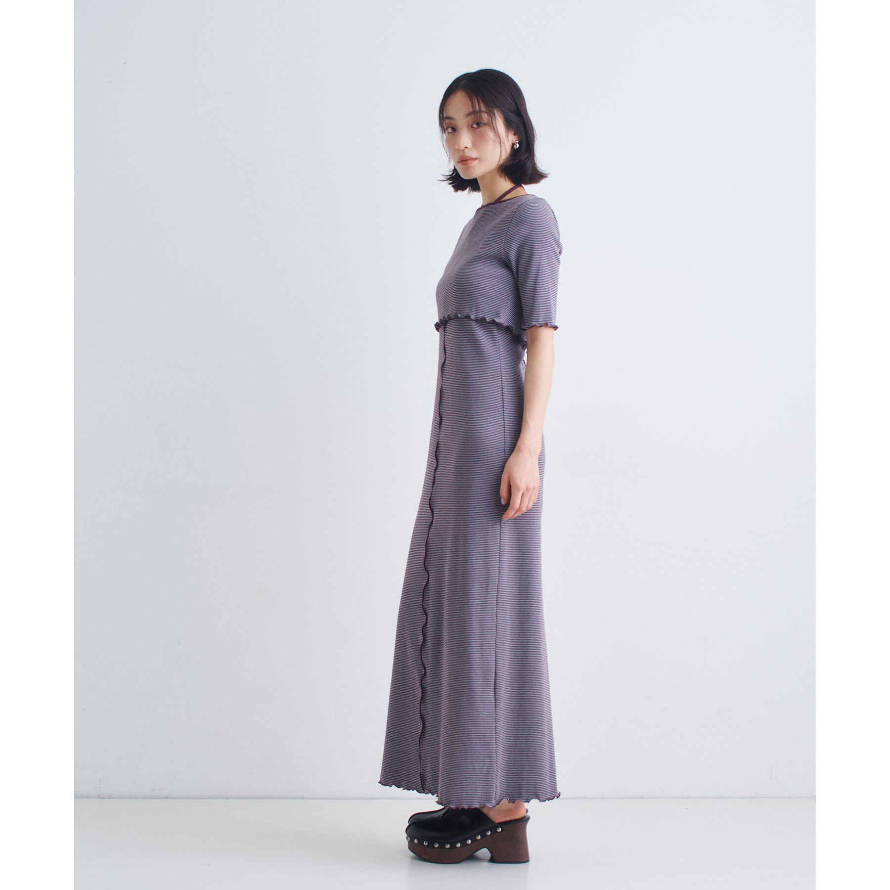 CODE A「chic border 2way ribbon cardigan」|カーディガン|