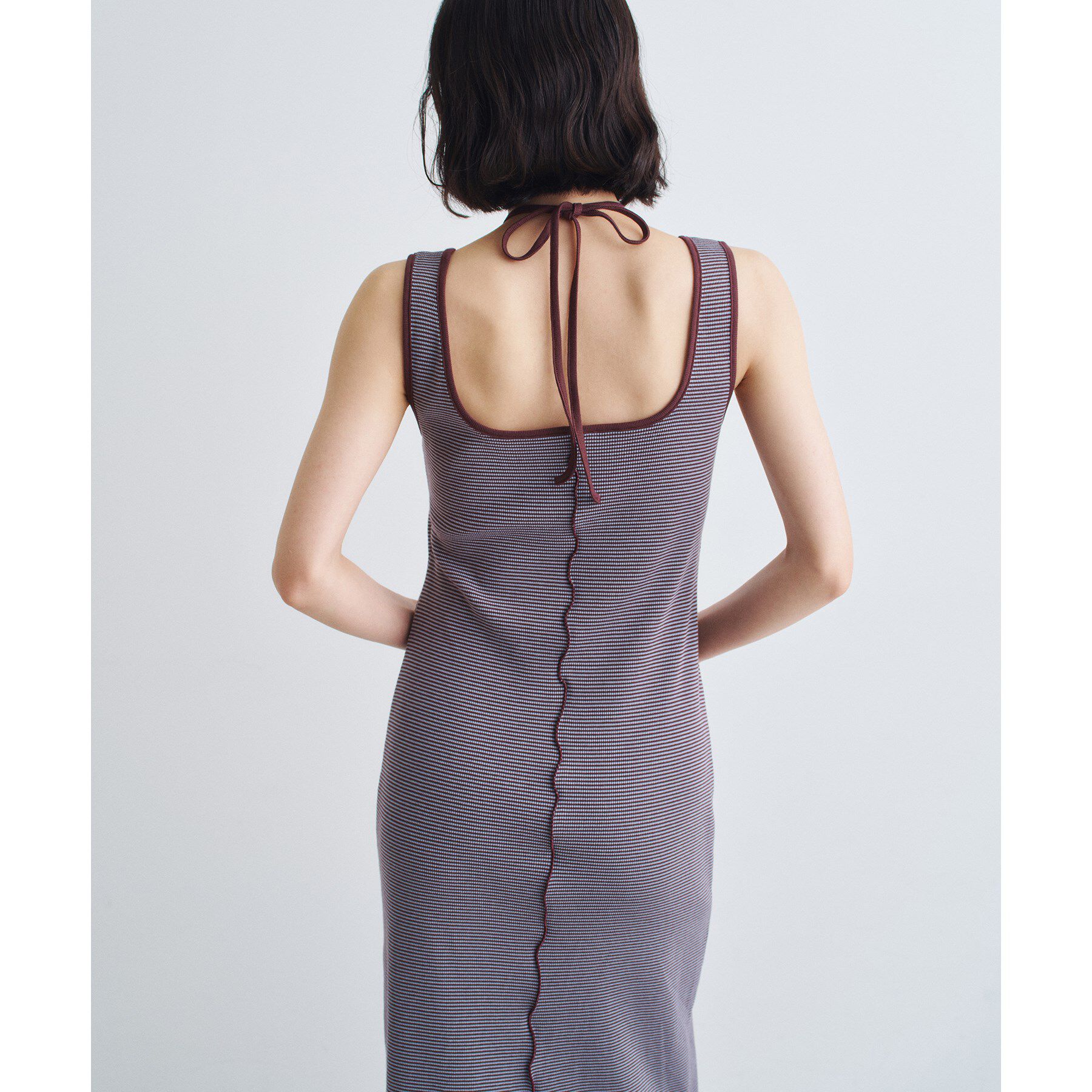 CODE A「【Cup-in】chic border jersey dress」|ワンピース|