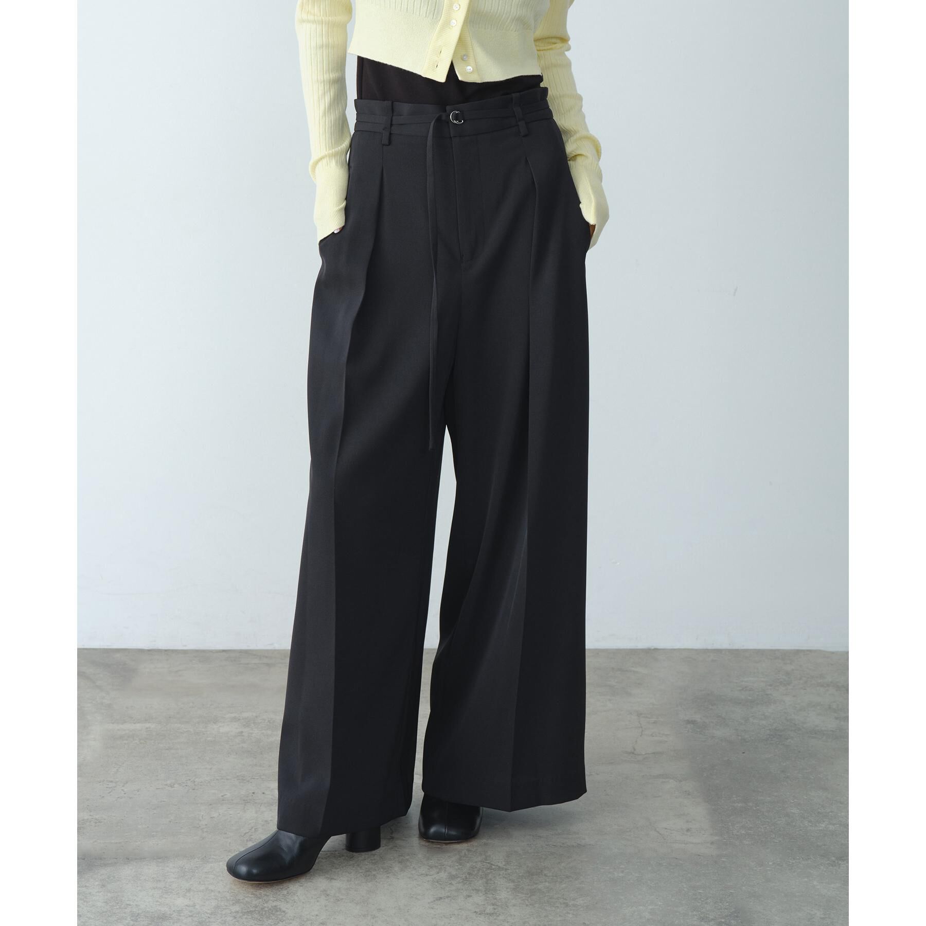CODE A「urban tailor wide trousers」|その他|ブラック(019)