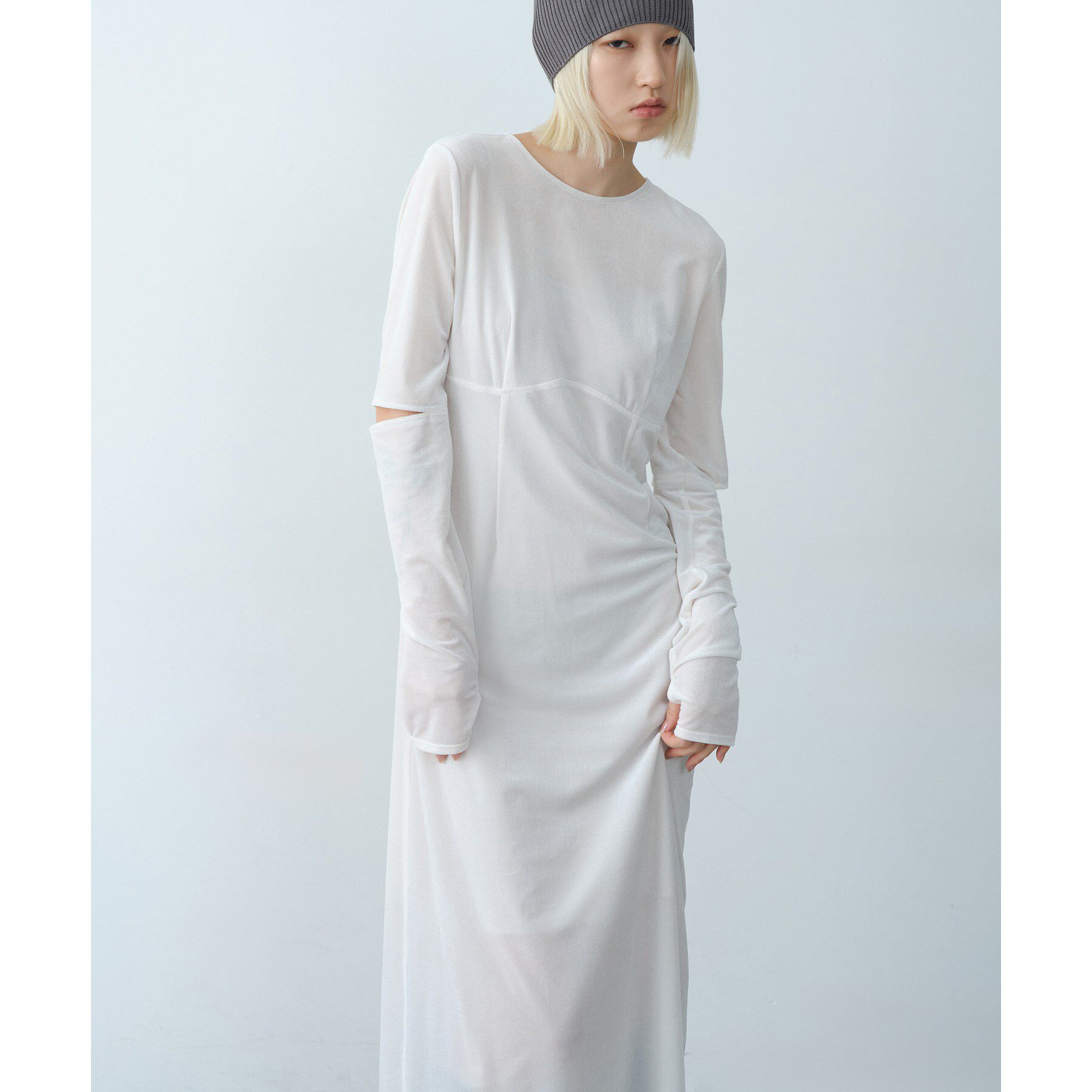 CODE A「velvet open back dress」|ワンピース|