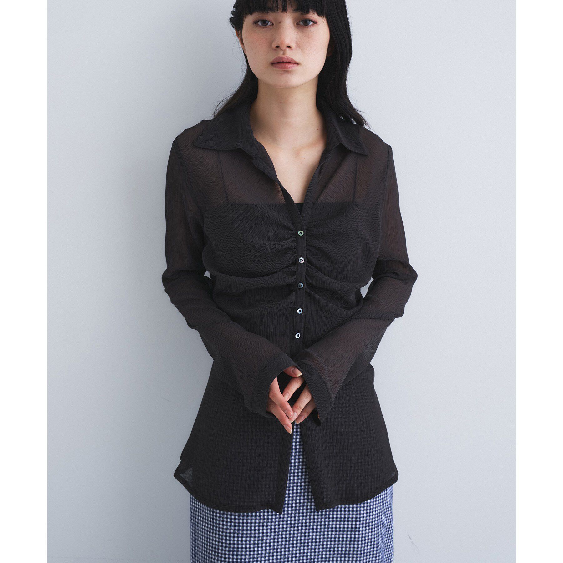 CODE A「thin gather shirts」|シャツ・ブラウス|