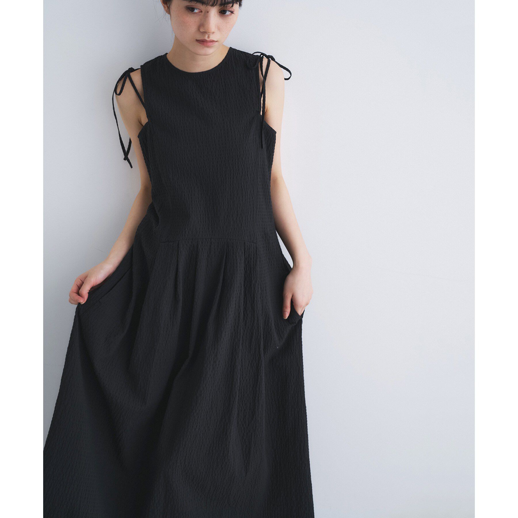 CODE A「shoulder ribbon dress」|ワンピース|