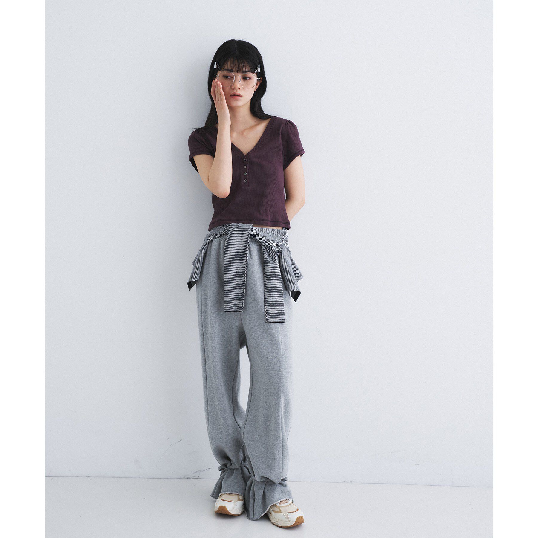 CODE A「M everyday rib button tee」|Tシャツ・カットソー|