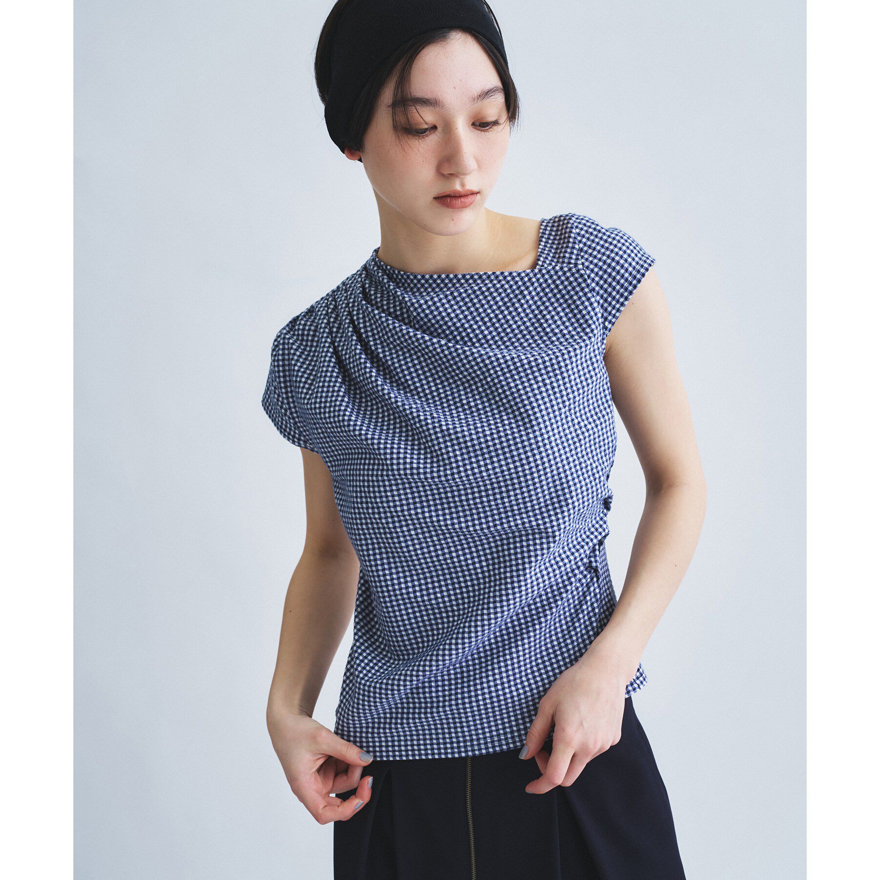 CODE A「gingham edge tops」|Tシャツ・カットソー|
