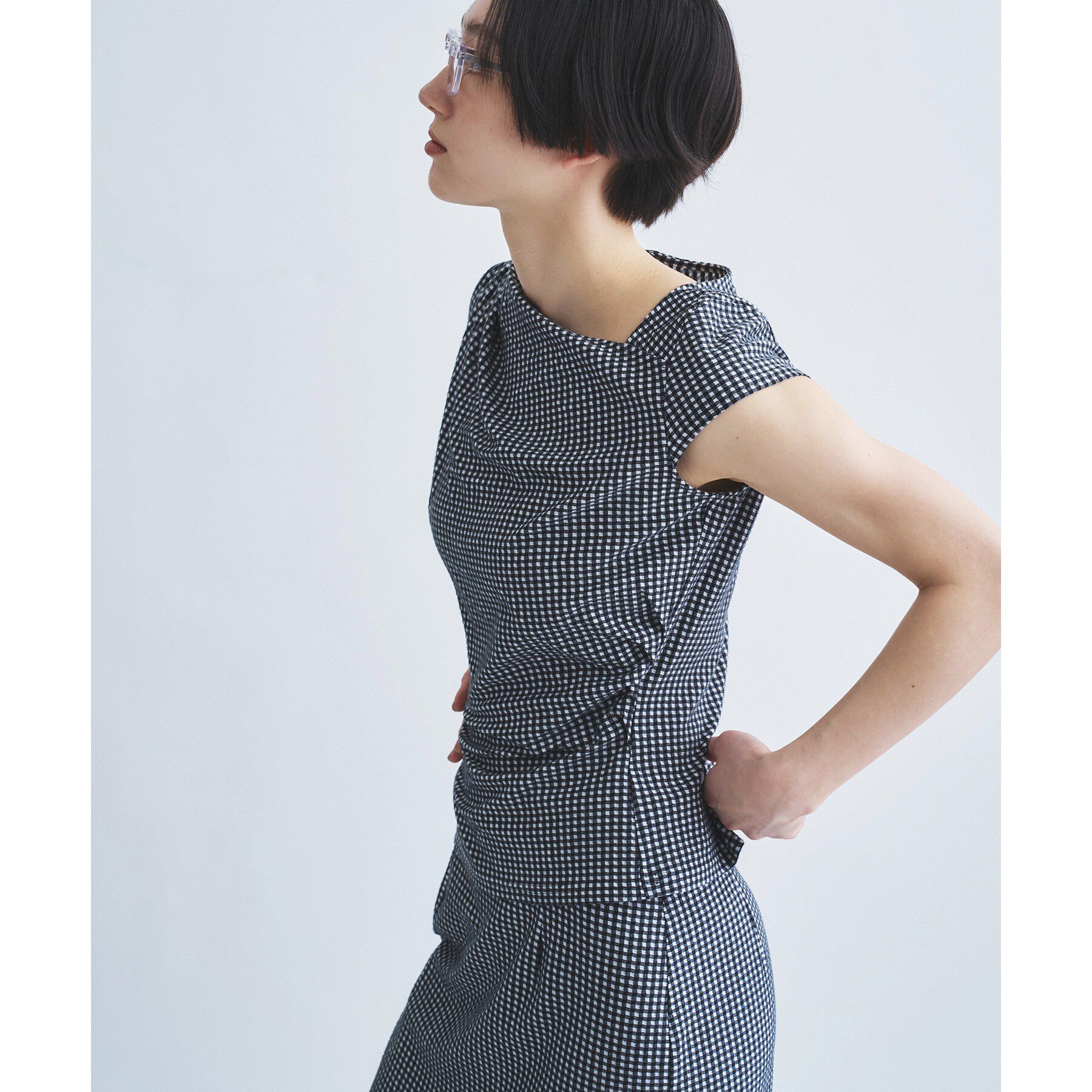 CODE A「gingham edge tops」|Tシャツ・カットソー|