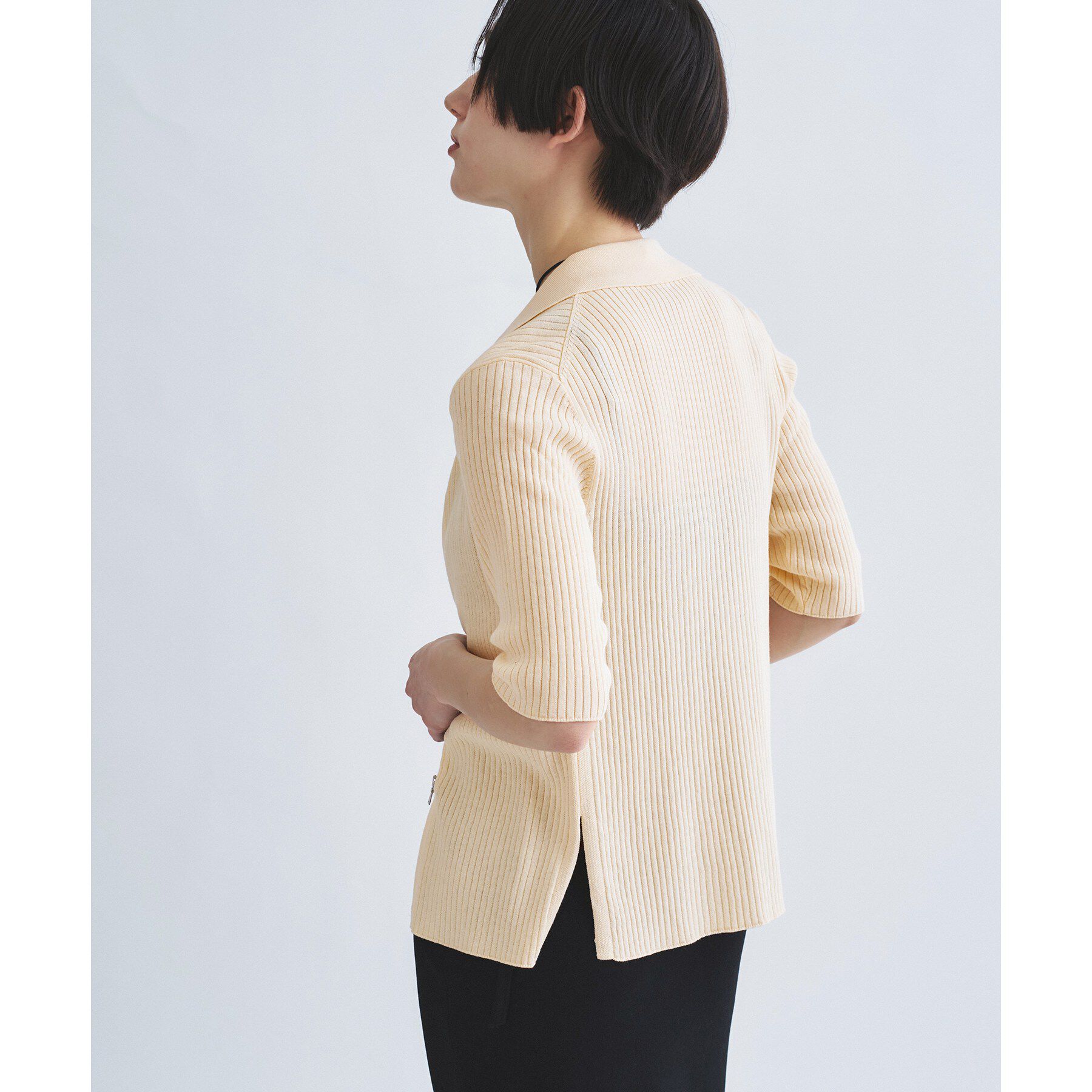 CODE A「rib zip cardigan」|カーディガン|
