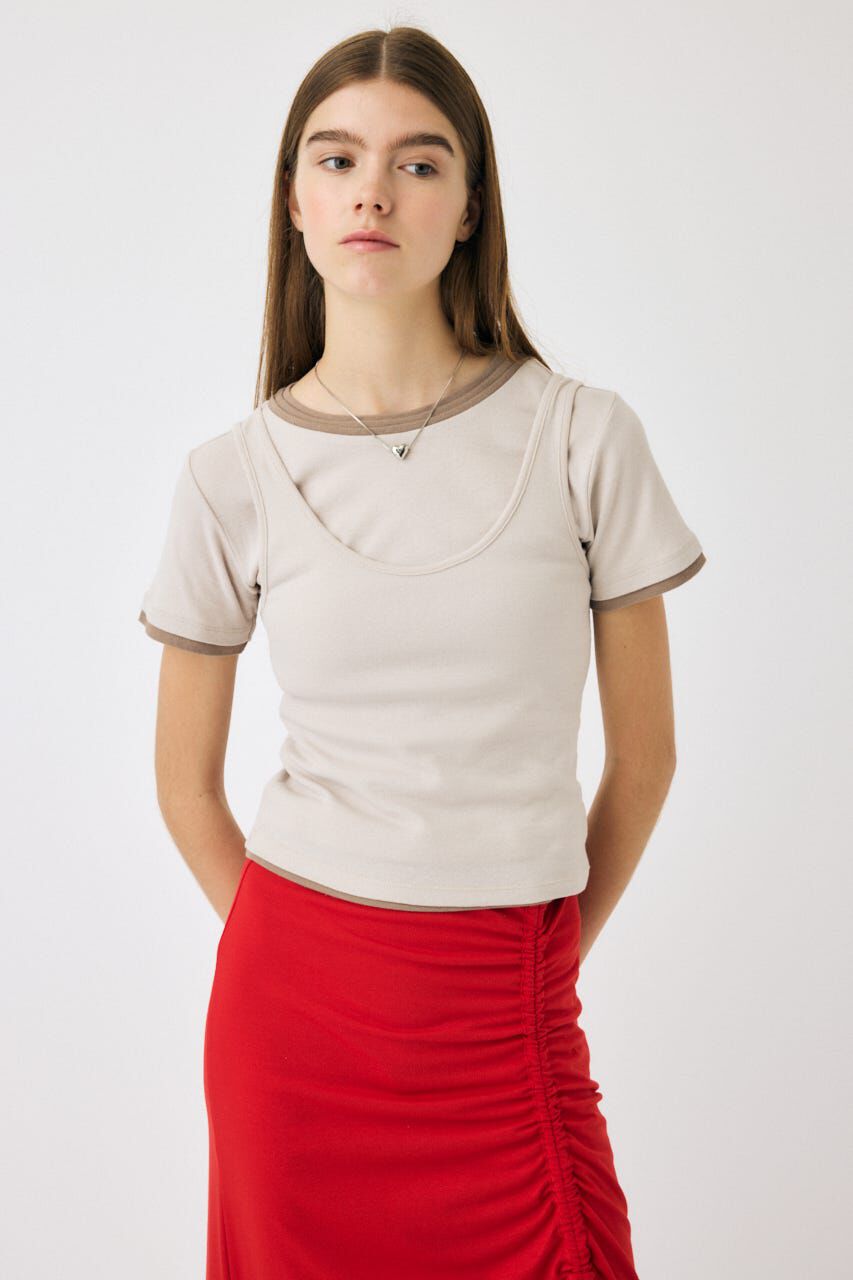 MOUSSY「LAYERED セット TEE」|Tシャツ・カットソー|