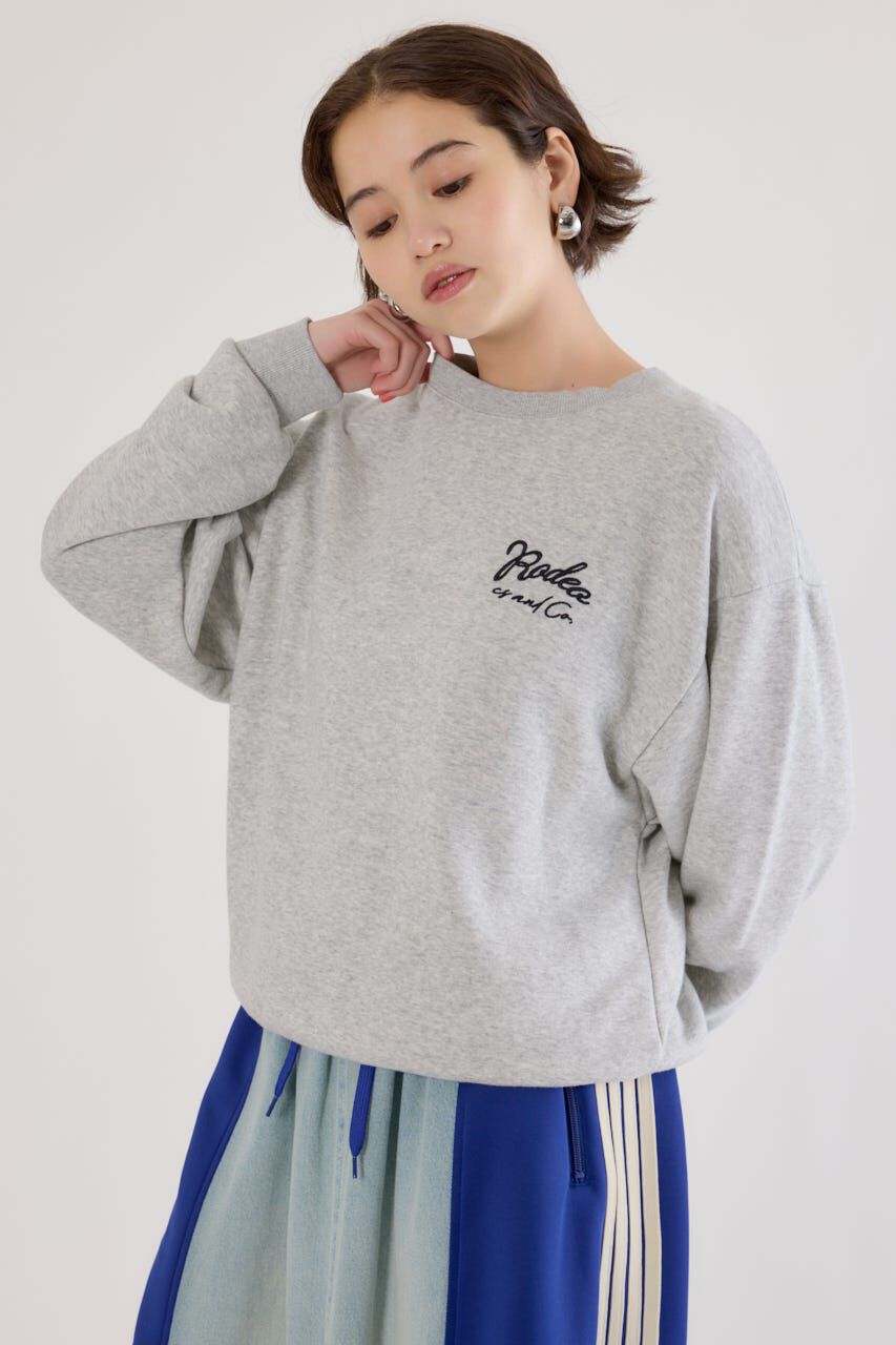 RODEO CROWNS「ロゴデニムパッチスウェットトップス」|パーカー|L/T.GRY1