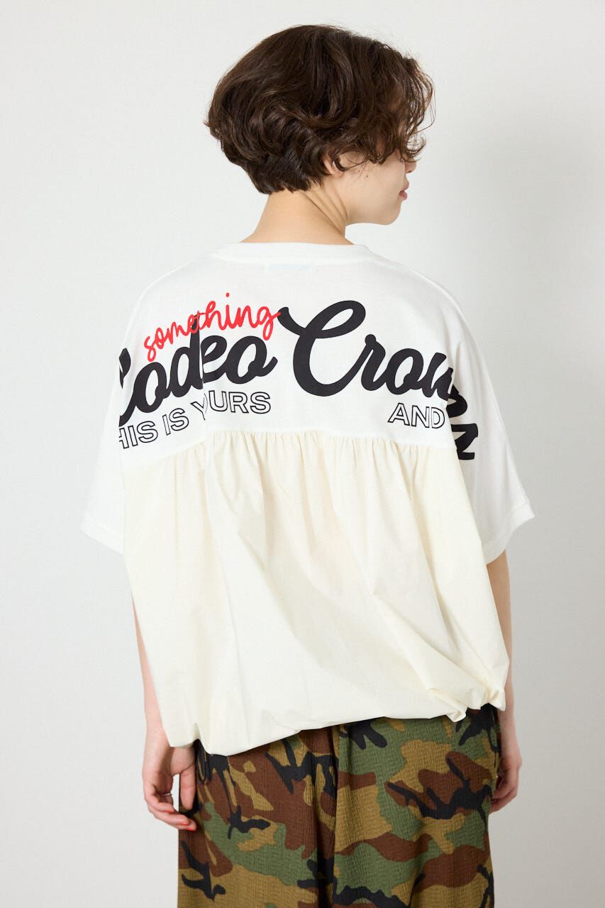 RODEO CROWNS「切替ロゴビッグトップス」|Tシャツ・カットソー|O/WHT1