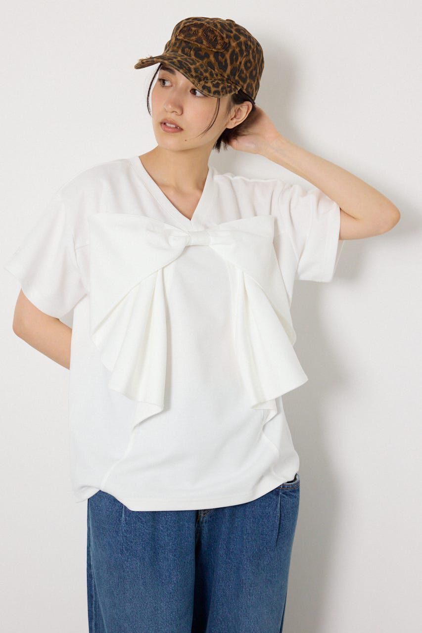 RODEO CROWNS「ビッグリボン2WAY Tシャツ」|Tシャツ・カットソー|O/WHT1