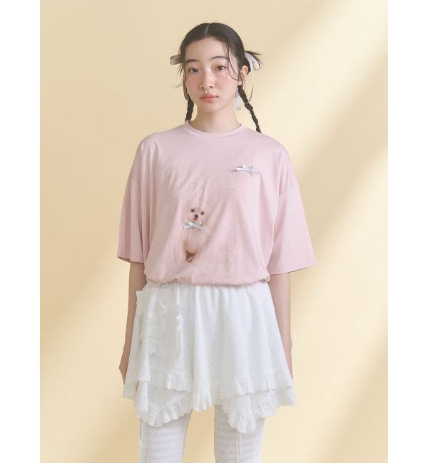 merry jenny「ribbon dog collage tee」|Tシャツ・カットソー|