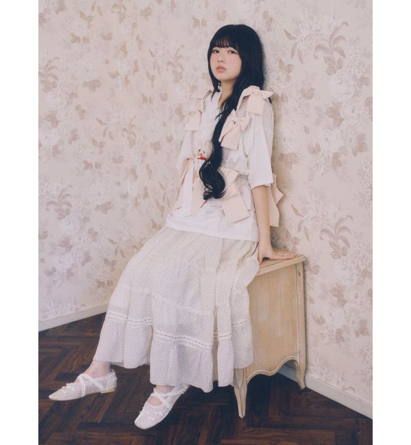 merry jenny「ribbon dog collage tee」|Tシャツ・カットソー|