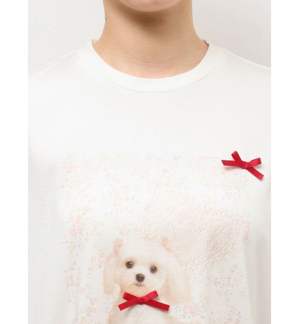 merry jenny「ribbon dog collage tee」|Tシャツ・カットソー|