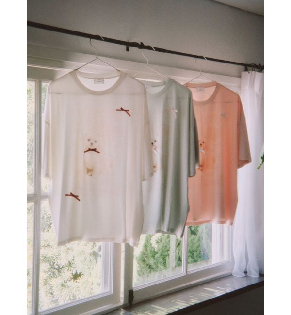merry jenny「ribbon dog collage tee」|Tシャツ・カットソー|