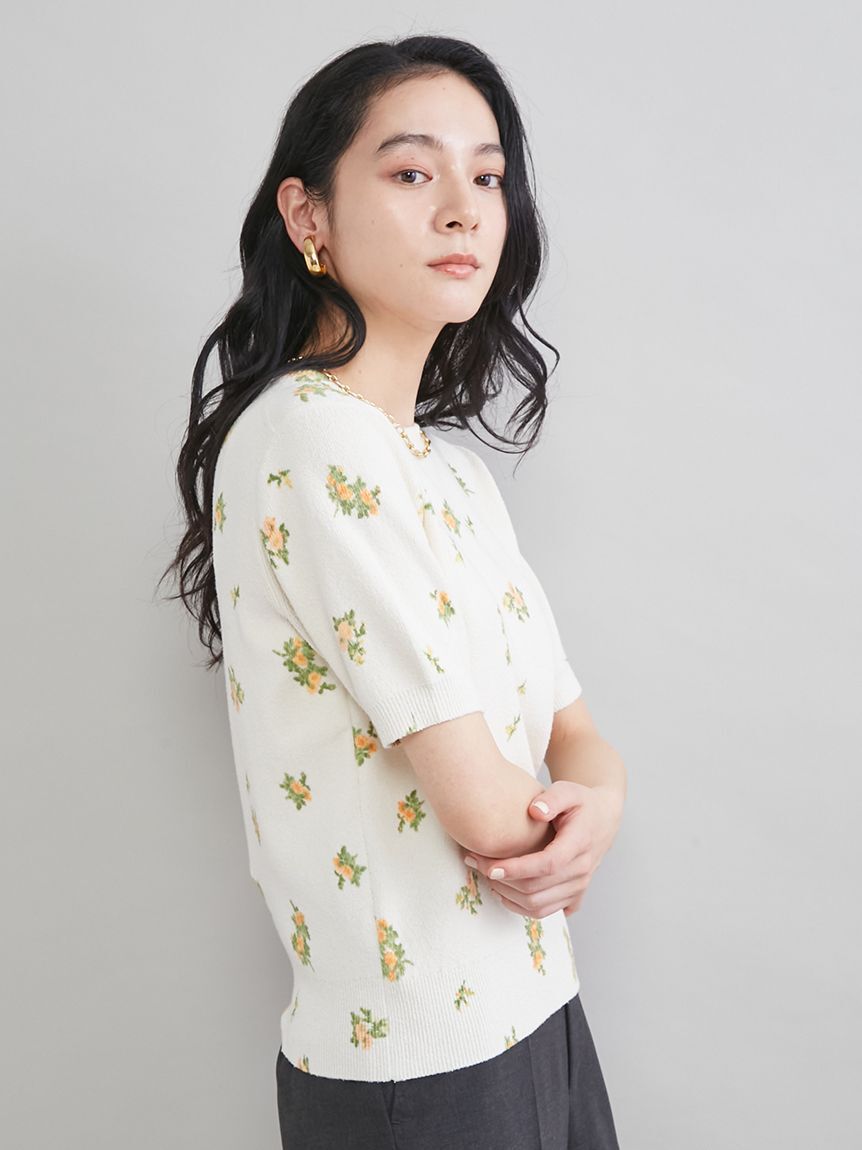 Mila Owen「フラワープリントアンサンブルプルオーバー」|Tシャツ・カットソー|