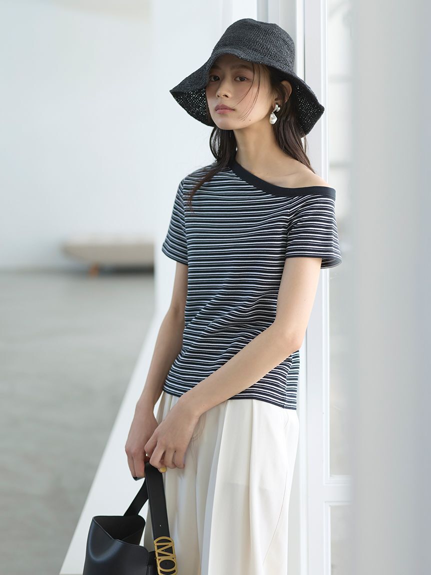 Mila Owen「アシンメトリーネックＴシャツ」|Tシャツ・カットソー|