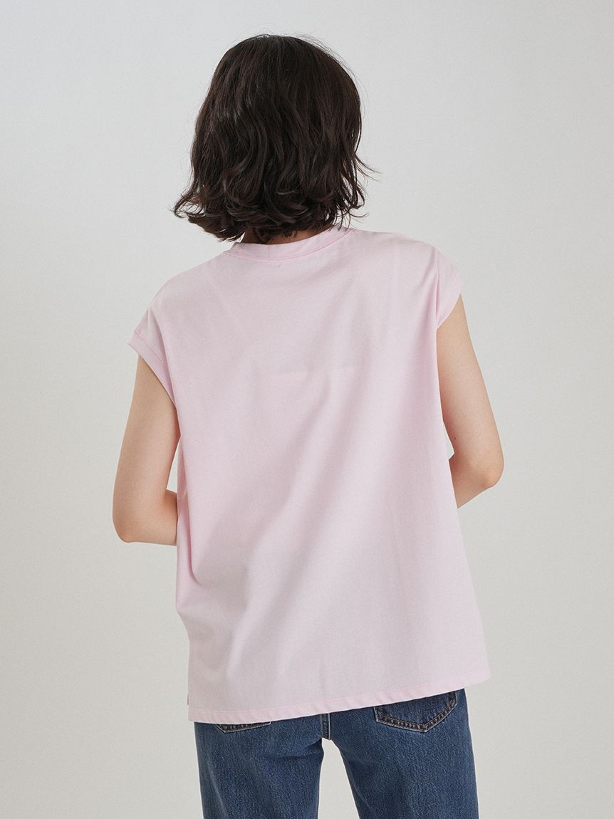 Mila Owen「【接触冷感】ハイラインフレンチスリーブカットＴＯＰＳ」|Tシャツ・カットソー|