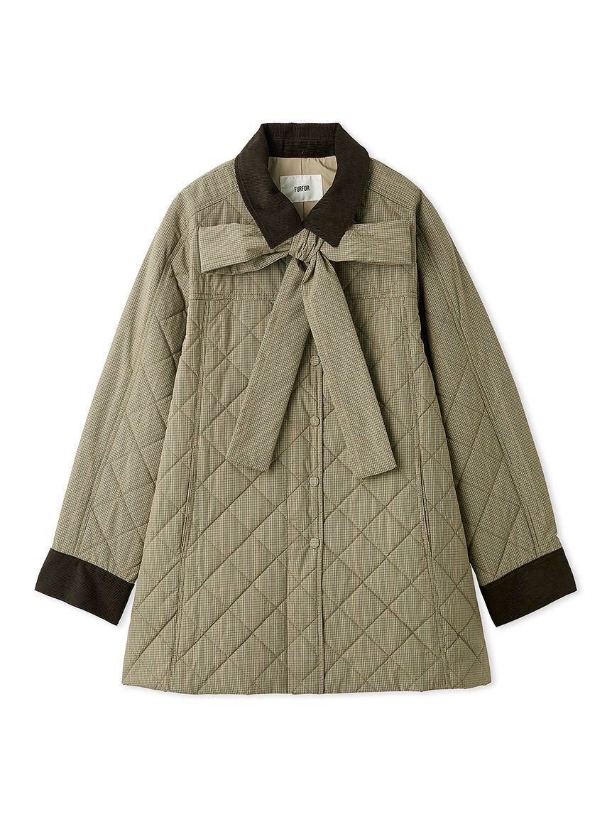 FURFUR「【限定カラー】パデッドボウタイキルティングブルゾン」|ブルゾン・スタジャン|