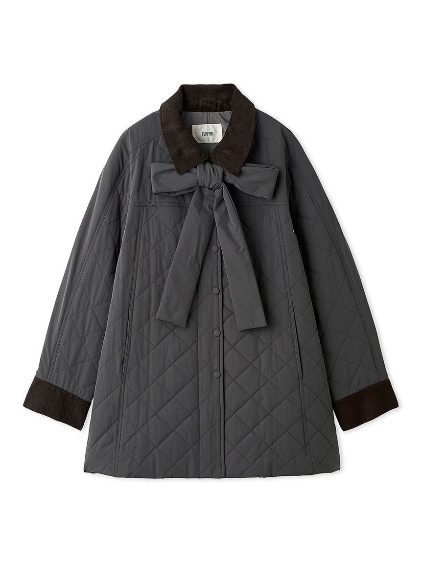 FURFUR「【限定カラー】パデッドボウタイキルティングブルゾン」|ブルゾン・スタジャン|