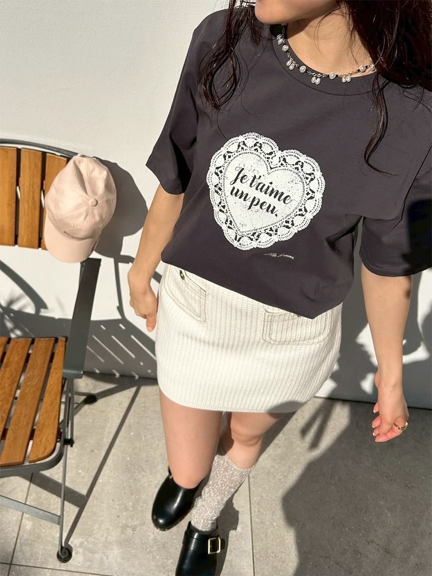 LILY BROWN「ハートモチーフプリントTシャツ」|Tシャツ・カットソー|CGRY