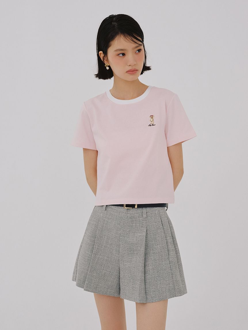 LILY BROWN「【Lily Bear】コンパクトTシャツ(接触冷感)」|Tシャツ・カットソー|