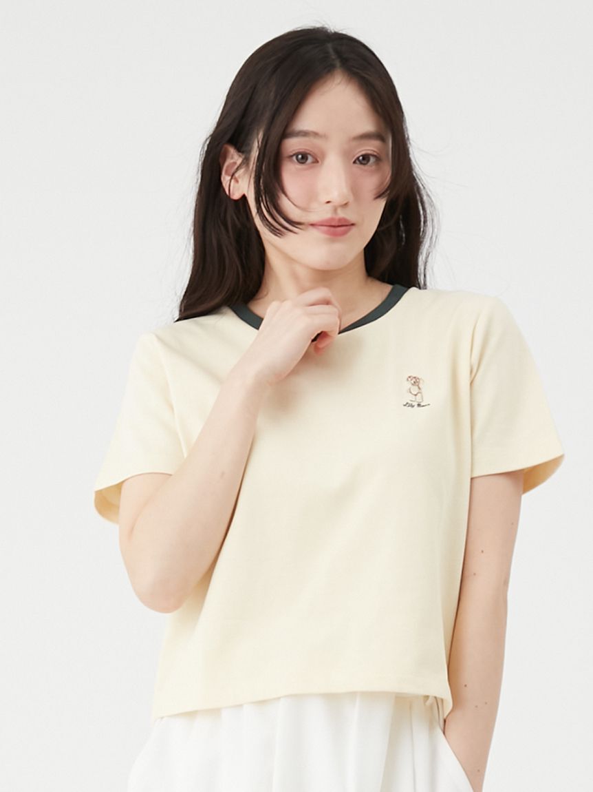 LILY BROWN「【Lily Bear】コンパクトTシャツ(接触冷感)」|Tシャツ・カットソー|YEL
