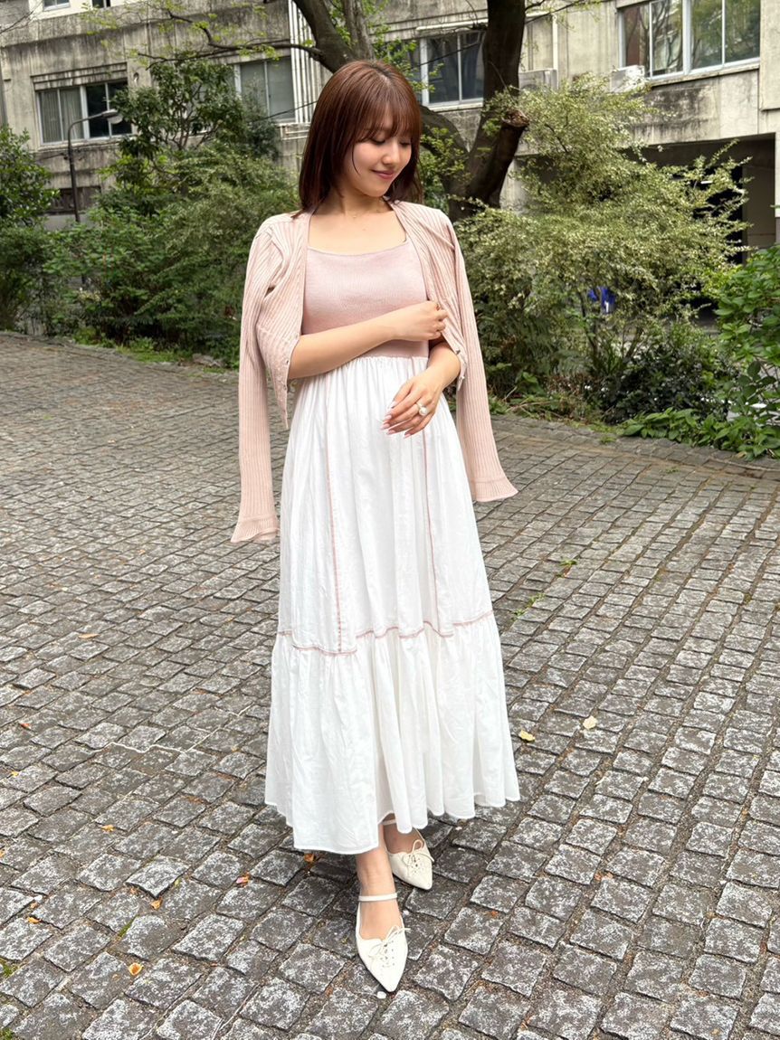 LILY BROWN「【限定カラー】【ウォッシャブル】ニットドッキングワンピース」|ワンピース|