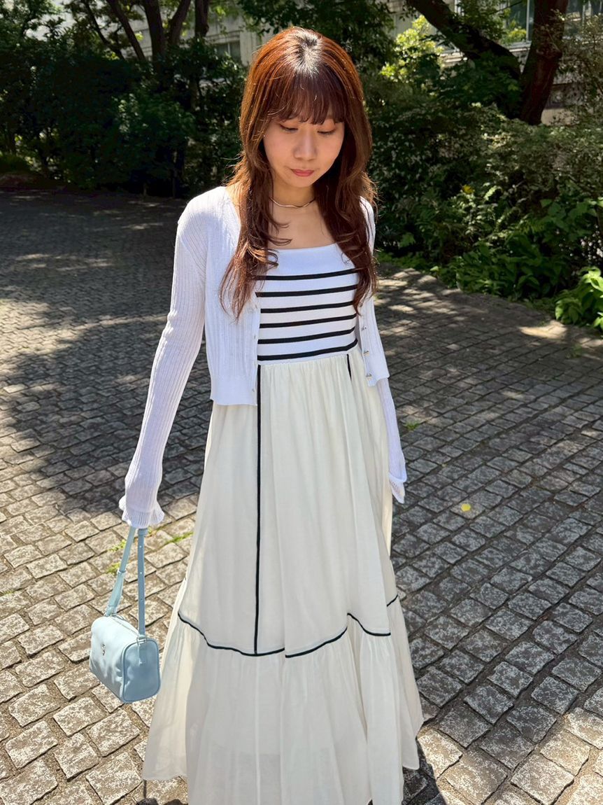 LILY BROWN「【限定カラー】【ウォッシャブル】ニットドッキングワンピース」|ワンピース|