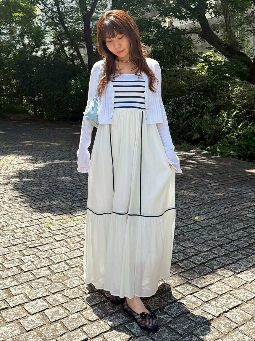 LILY BROWN「【限定カラー】【ウォッシャブル】ニットドッキングワンピース」|ワンピース|