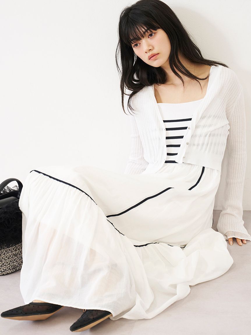 LILY BROWN「【限定カラー】【ウォッシャブル】ニットドッキングワンピース」|ワンピース|