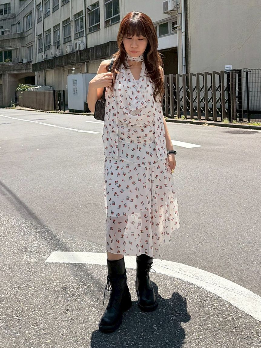 LILY BROWN「フルーツシフォンホルタートップス」|Tシャツ・カットソー|
