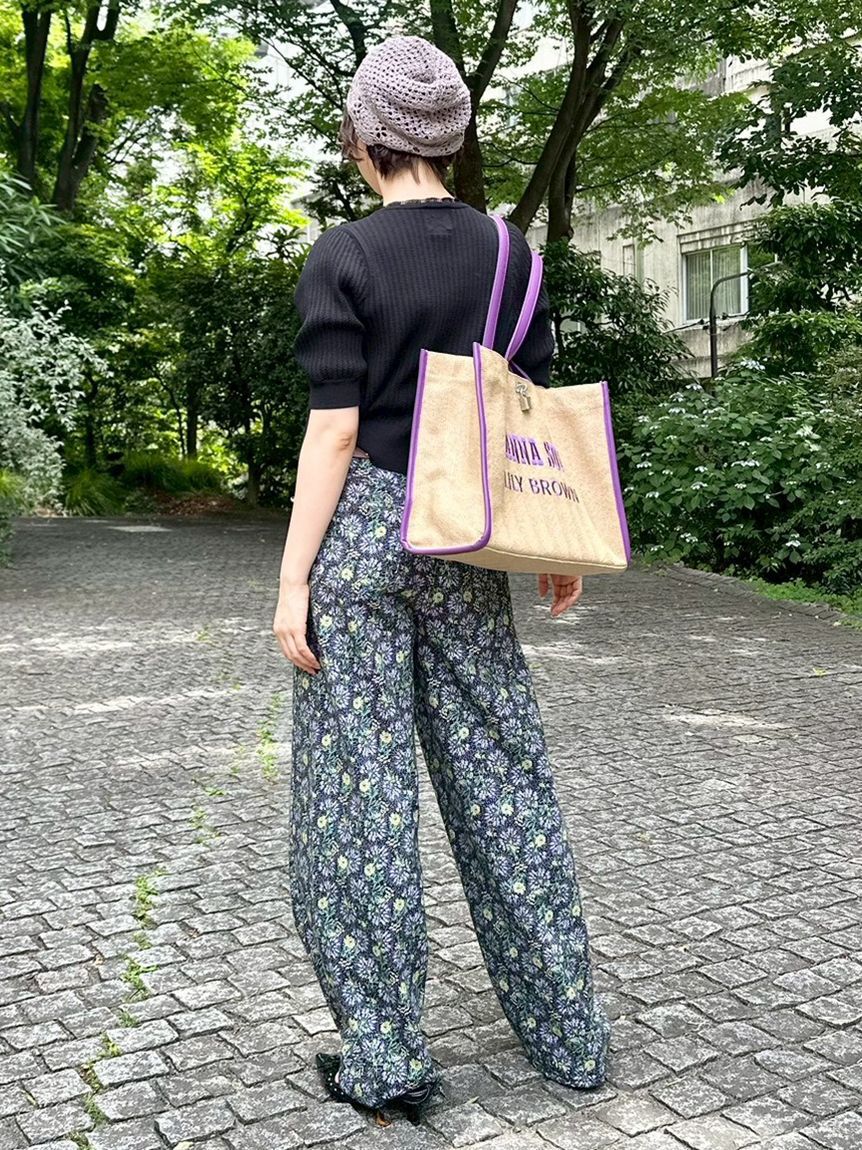 LILY BROWN「【LILY BROWN&times;ANNA SUI】バタフライワイドデニムパンツ」|デニム|