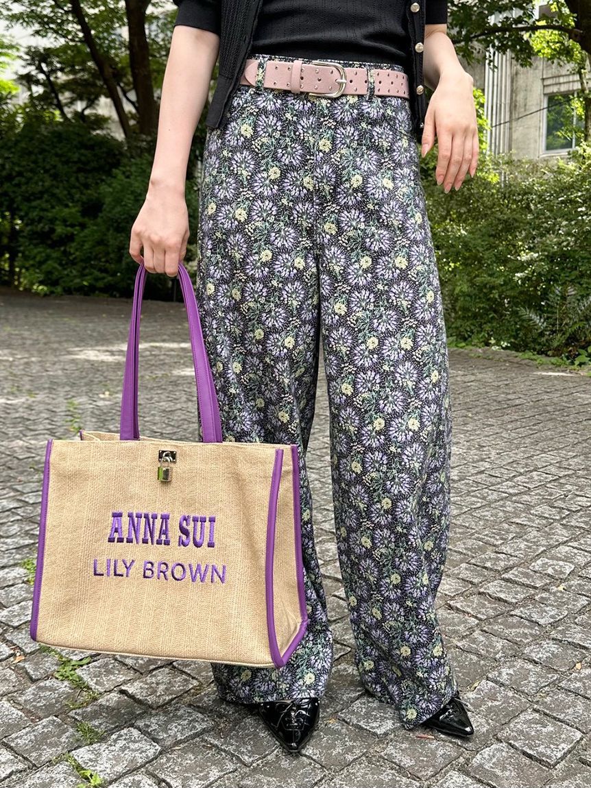 LILY BROWN「【LILY BROWN&times;ANNA SUI】バタフライワイドデニムパンツ」|デニム|