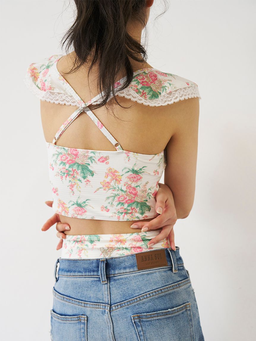 LILY BROWN「【LILY BROWN&times;ANNA SUI】バタフライワイドデニムパンツ」|デニム|