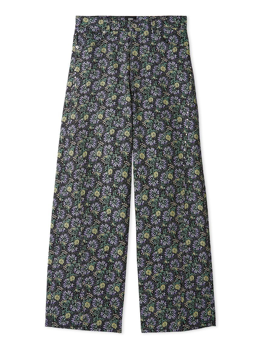 LILY BROWN「【LILY BROWN&times;ANNA SUI】バタフライワイドデニムパンツ」|デニム|