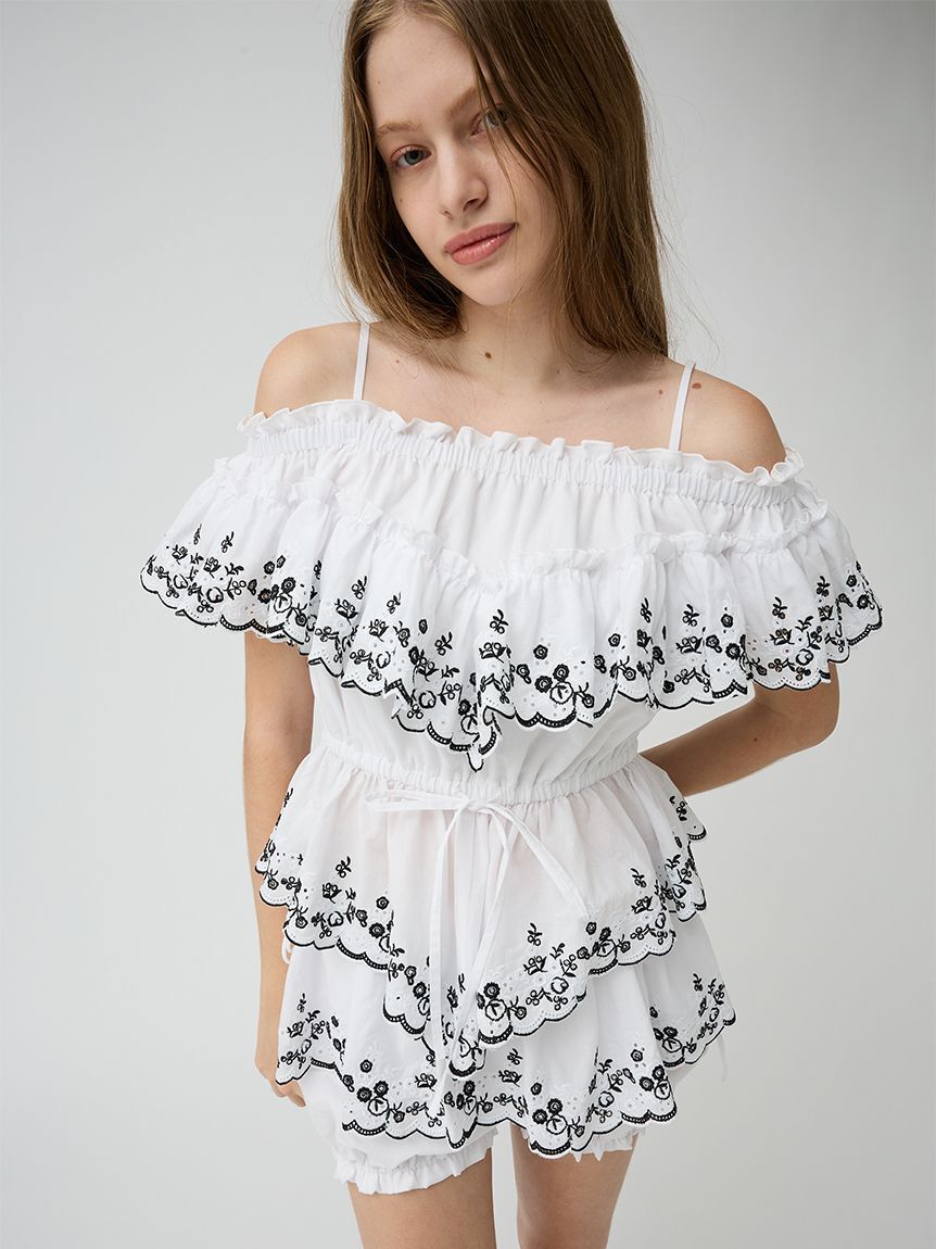 LILY BROWN「バリエレースバルーンショートパンツ」|その他|