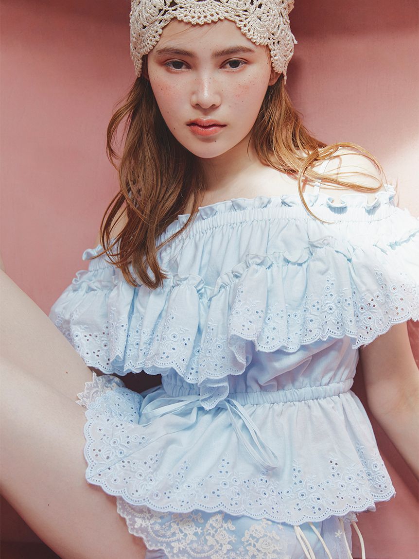 LILY BROWN「バリエレースバルーンショートパンツ」|その他|